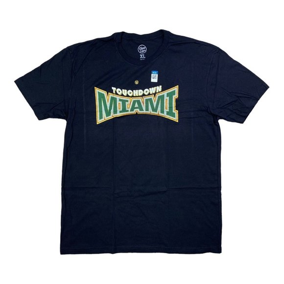 Miami‎ Hurricanes Dyme Lyfe T-Shirt Touchdown Ring Creator Mens XL Black Tee NWT - Picture 1 of 6